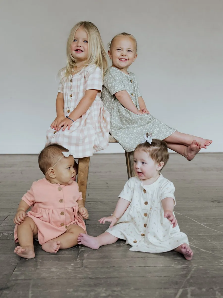 A child in the BRIN Penelope Dress, The whole line, from BRIN's launch photoshoot