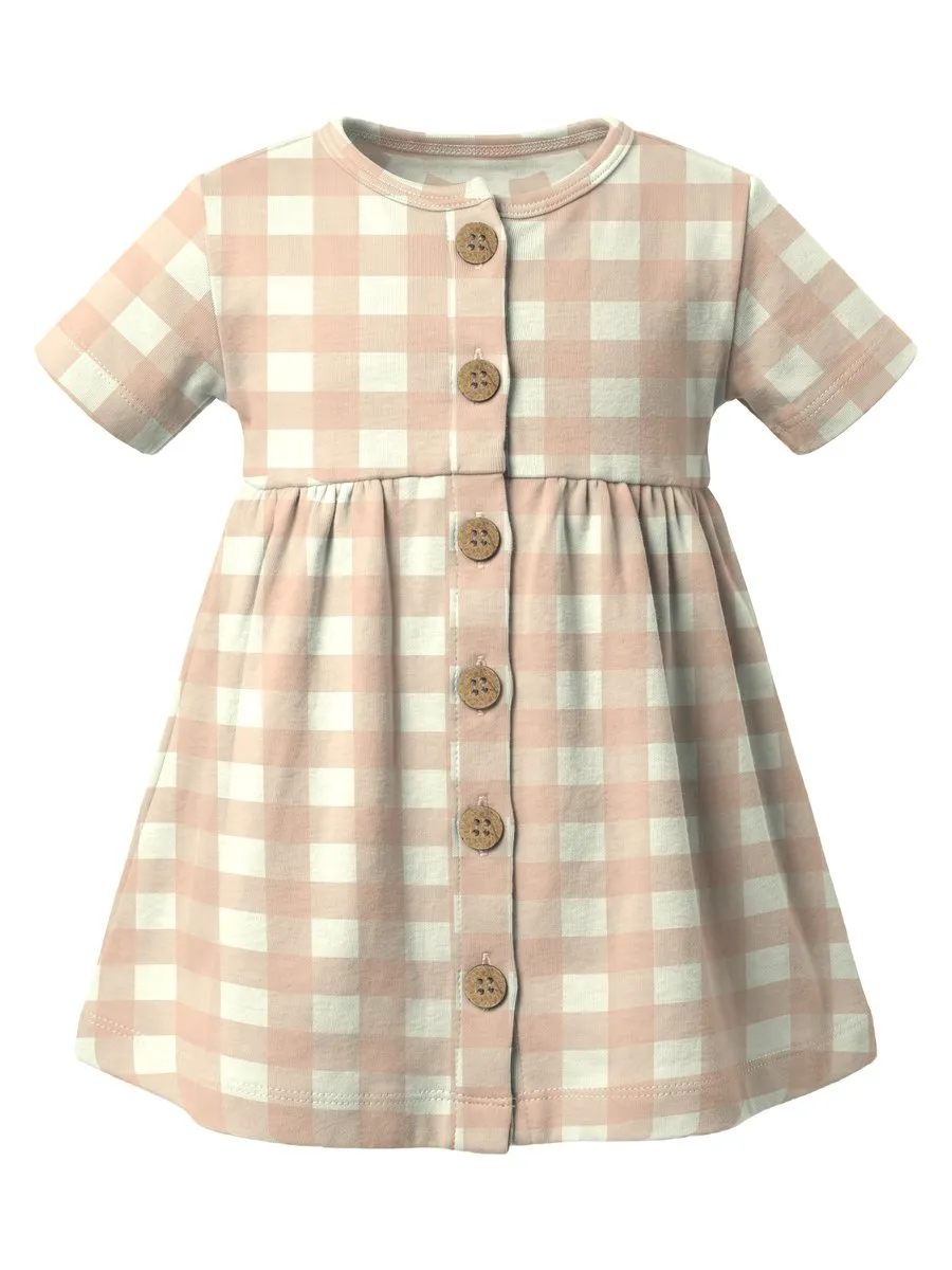 BRIN Penelope Dress in Pink Gingham, Amazon main image